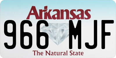 AR license plate 966MJF