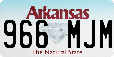 AR license plate 966MJM