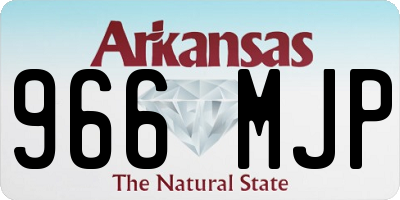 AR license plate 966MJP