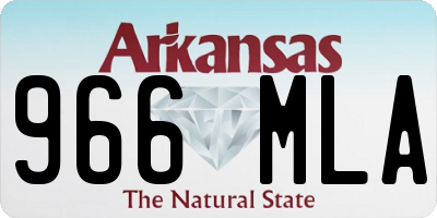 AR license plate 966MLA