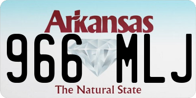 AR license plate 966MLJ