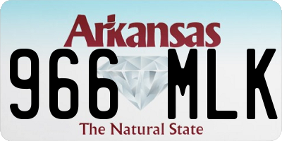 AR license plate 966MLK