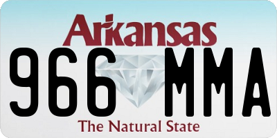 AR license plate 966MMA