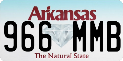 AR license plate 966MMB