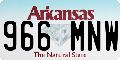 AR license plate 966MNW