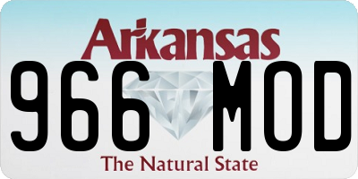 AR license plate 966MOD