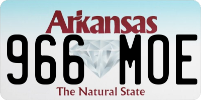 AR license plate 966MOE