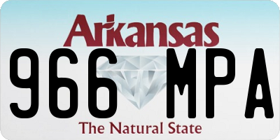 AR license plate 966MPA