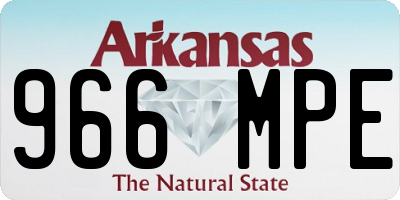 AR license plate 966MPE