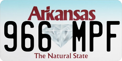 AR license plate 966MPF