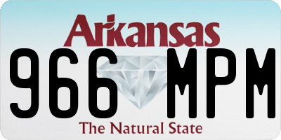 AR license plate 966MPM
