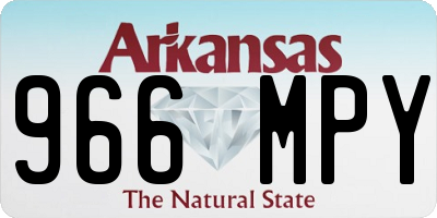 AR license plate 966MPY