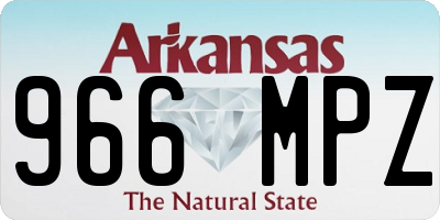 AR license plate 966MPZ