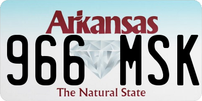 AR license plate 966MSK