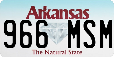AR license plate 966MSM
