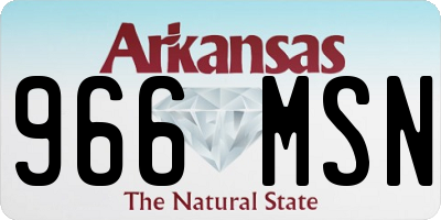 AR license plate 966MSN