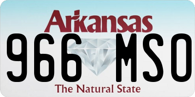 AR license plate 966MSO