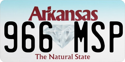 AR license plate 966MSP