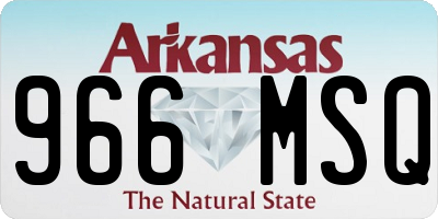 AR license plate 966MSQ