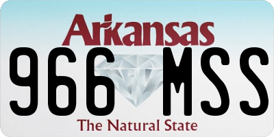 AR license plate 966MSS