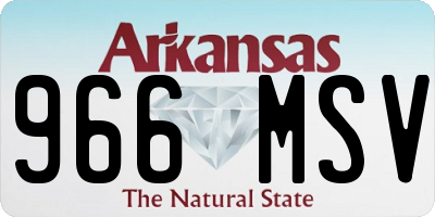 AR license plate 966MSV