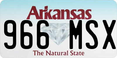 AR license plate 966MSX
