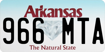 AR license plate 966MTA