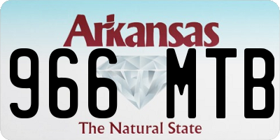 AR license plate 966MTB