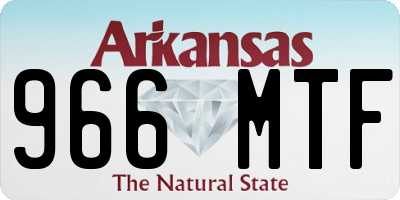 AR license plate 966MTF