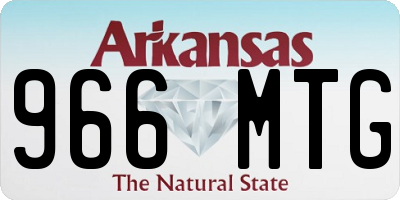 AR license plate 966MTG