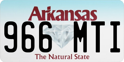 AR license plate 966MTI