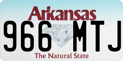 AR license plate 966MTJ
