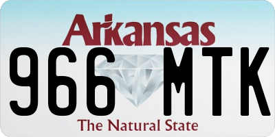 AR license plate 966MTK