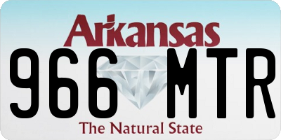 AR license plate 966MTR