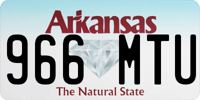 AR license plate 966MTU