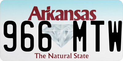 AR license plate 966MTW