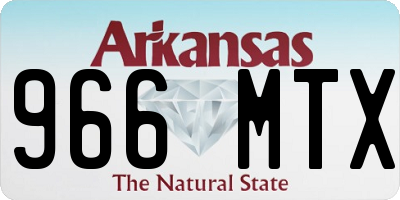 AR license plate 966MTX
