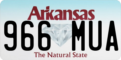AR license plate 966MUA