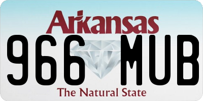 AR license plate 966MUB