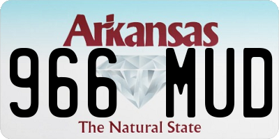 AR license plate 966MUD