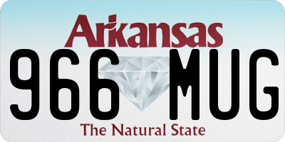 AR license plate 966MUG
