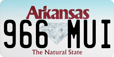 AR license plate 966MUI