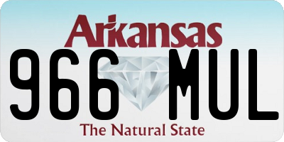 AR license plate 966MUL