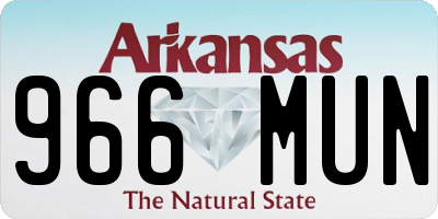 AR license plate 966MUN