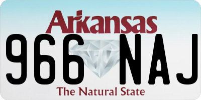 AR license plate 966NAJ