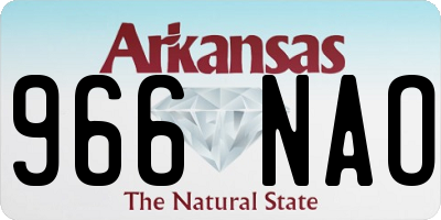 AR license plate 966NAO