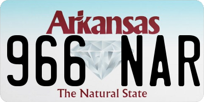 AR license plate 966NAR