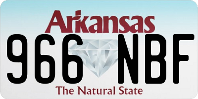 AR license plate 966NBF