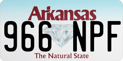 AR license plate 966NPF