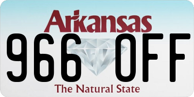 AR license plate 966OFF